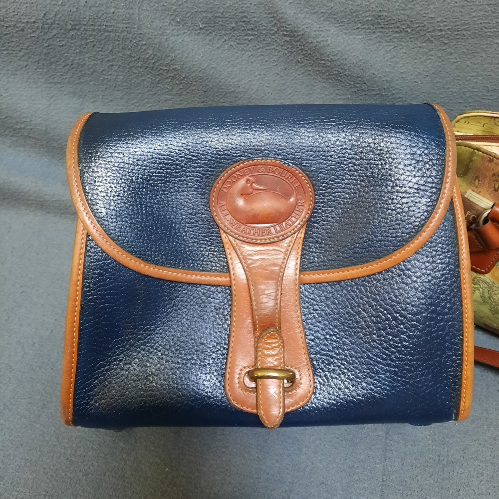 Booney & Bourke Blue and Tan Leather